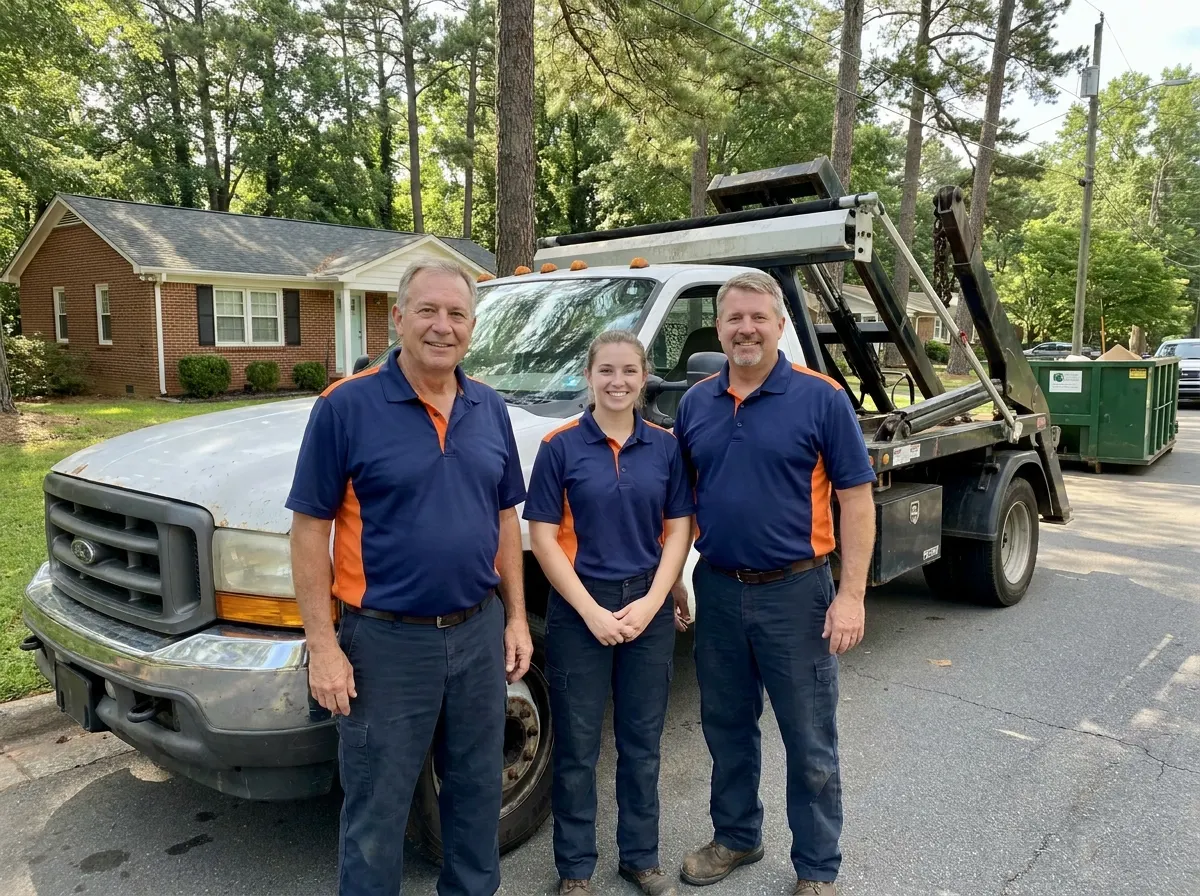 Falcon Ridge Dumpster Rental dumpster team in Charlotte, NC